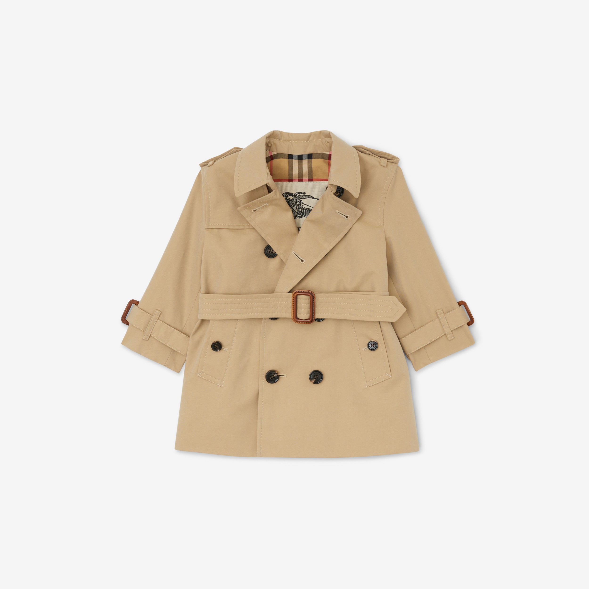 Cotton Gabardine Trench Coat in Honey - Children | Burberry® Official