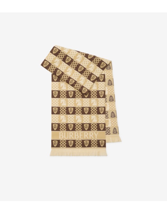 Chess Fair Isle Wool Scarf