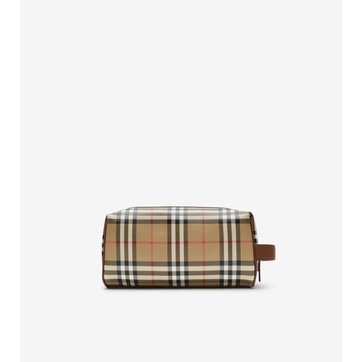 Check Travel Pouch in Archive beige - Men, Cotton | Burberry® Official