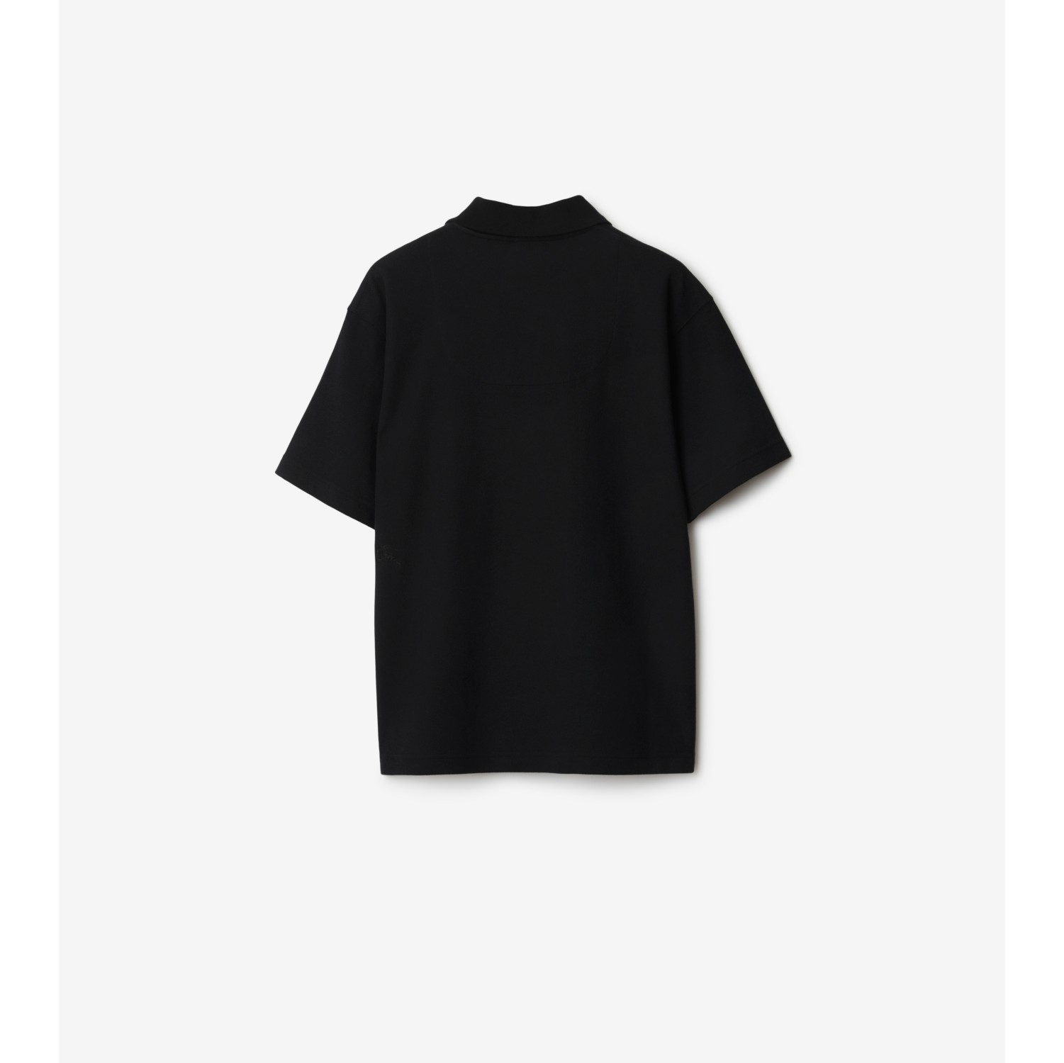 Cotton Polo Shirt in Black Men Burberry Official