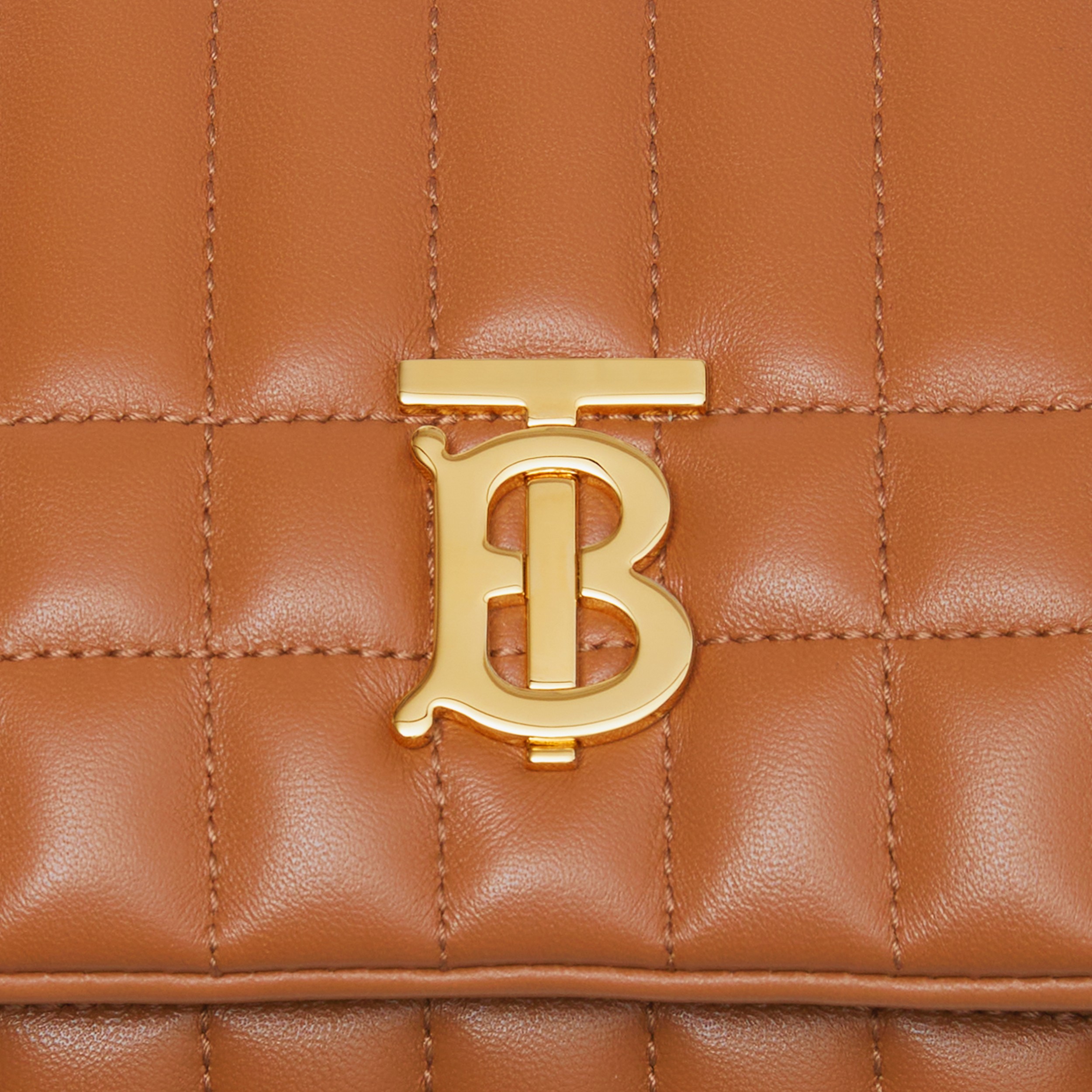 Mini Quilted Lambskin Lola Satchel in Maple Brown - Women | Burberry® Official - 2