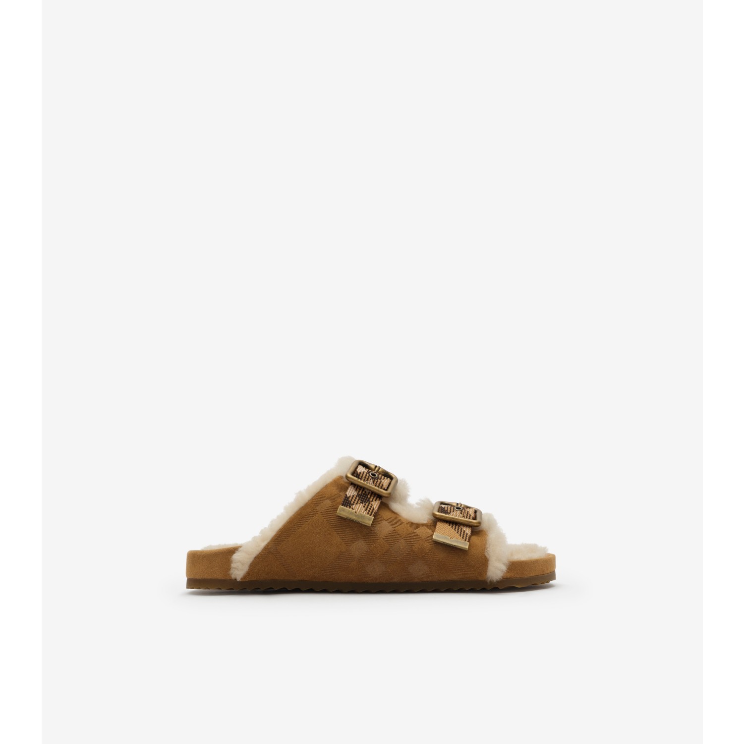 Sandali Urchin in shearling Check