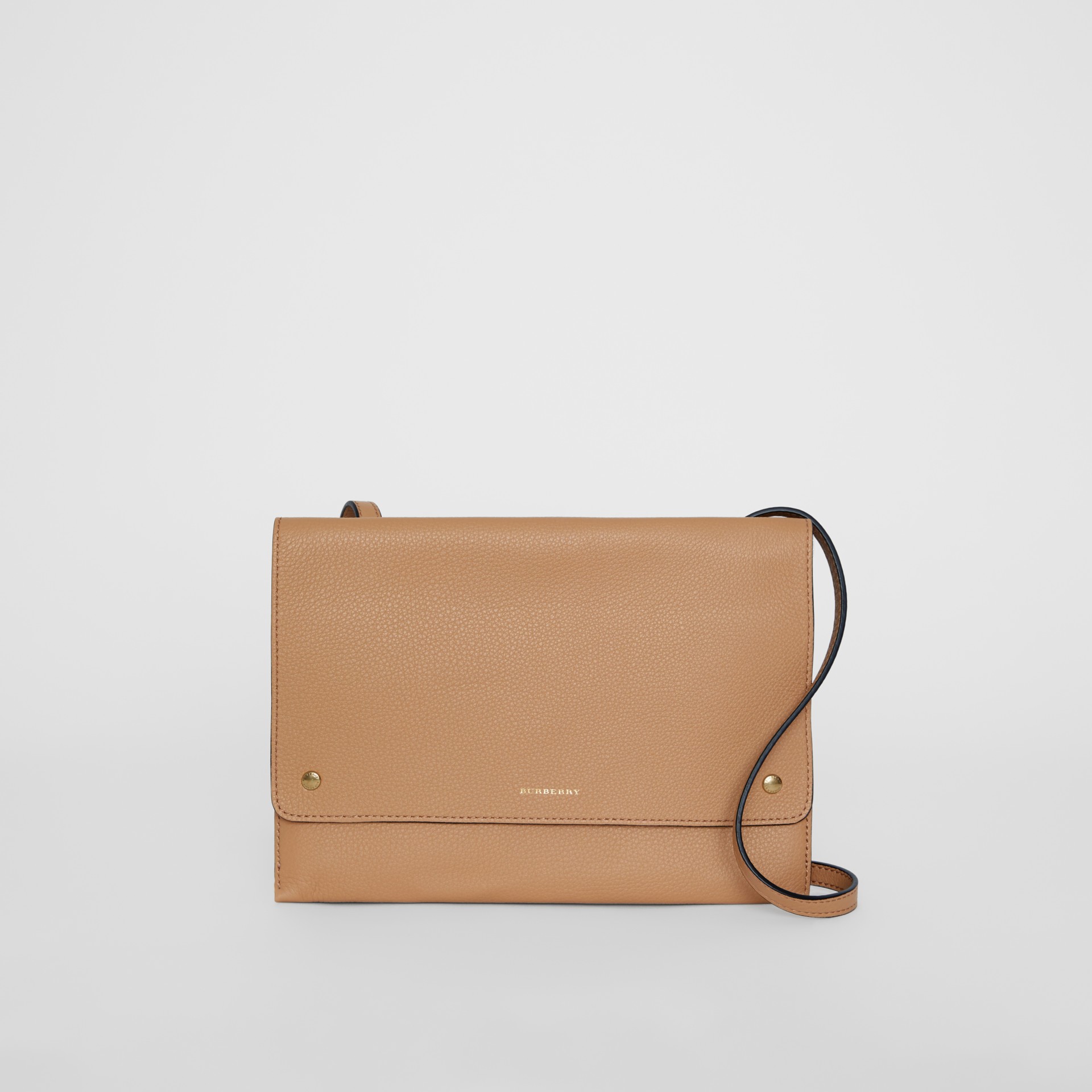 Leather Envelope Crossbody Bag in Light Camel Women Burberry United