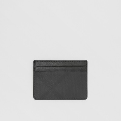 London Check and Leather Card Case in 
