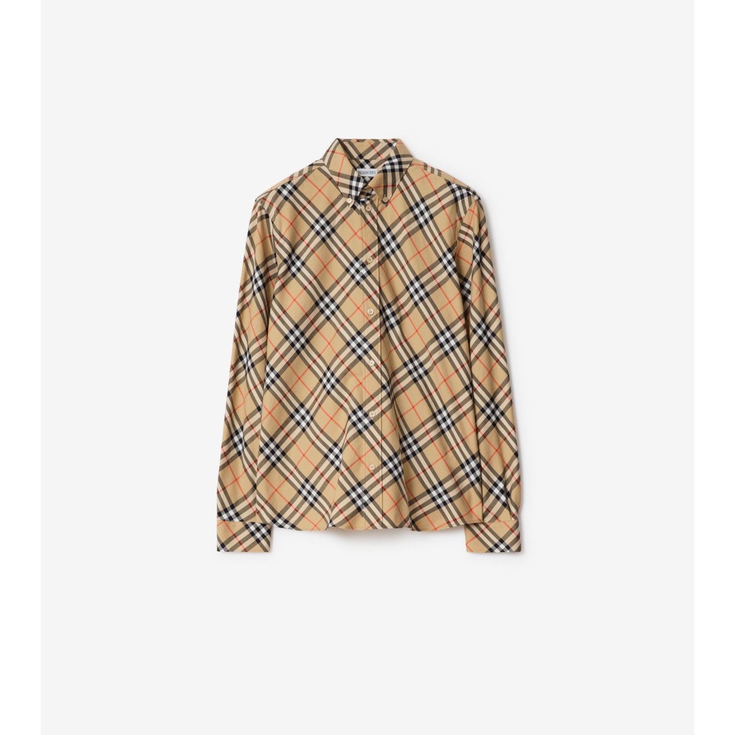 Chemise casual en flanelle de coton Check