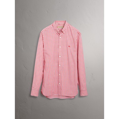 burberry shirt mens pink