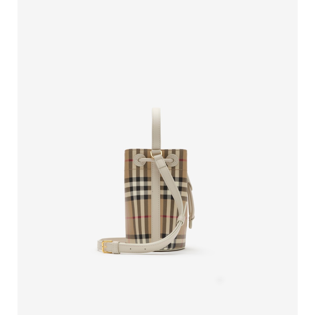  Check Mini Bucket Bag