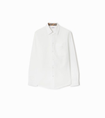 【関税&送料込】Burberry White Stretch Cotton Sweatshirt Burberry White Stretch Cotton Sweatshirt for FW25 – LOZURI®