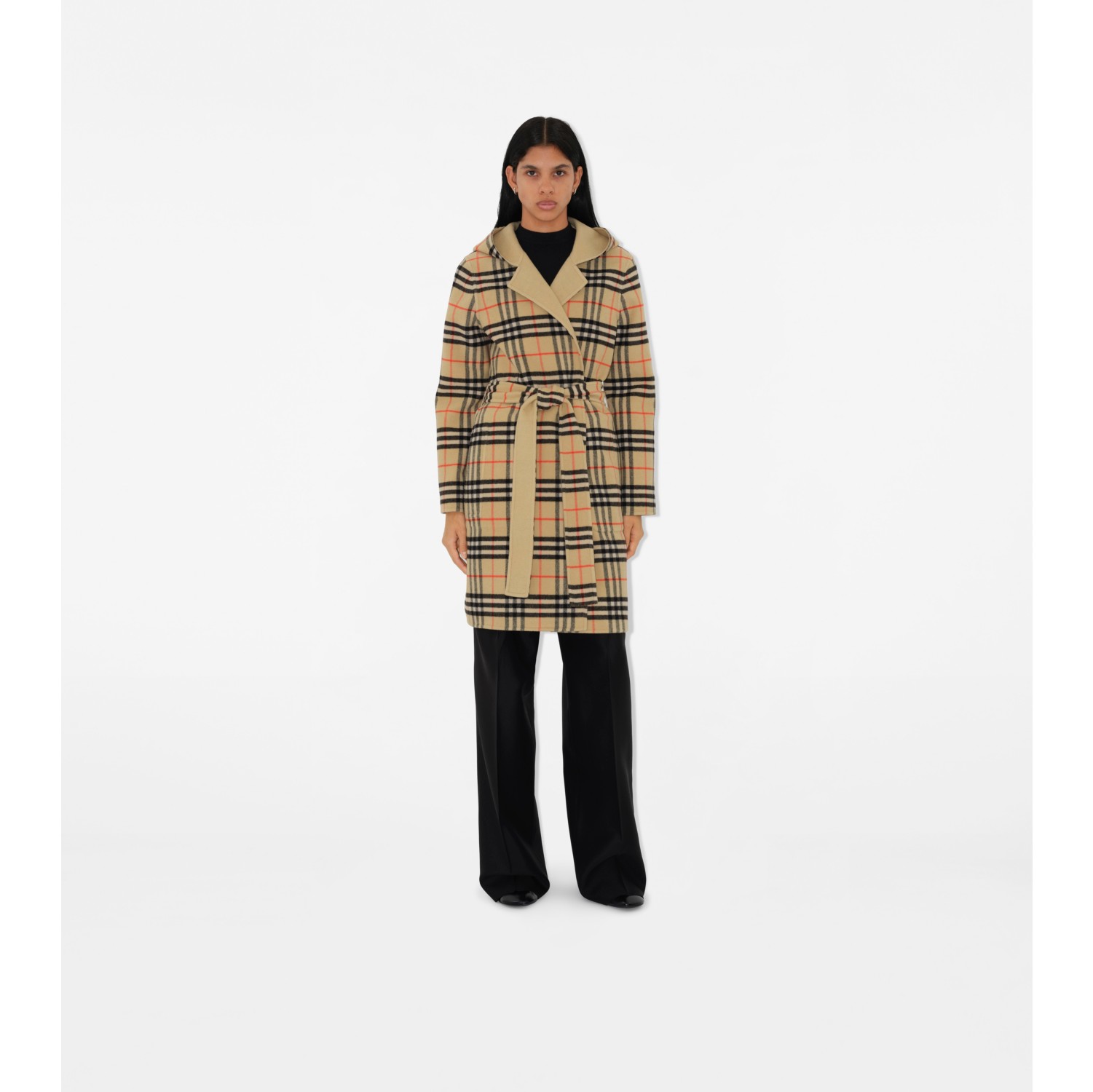 Mid-length Reversible Wool Car Coat