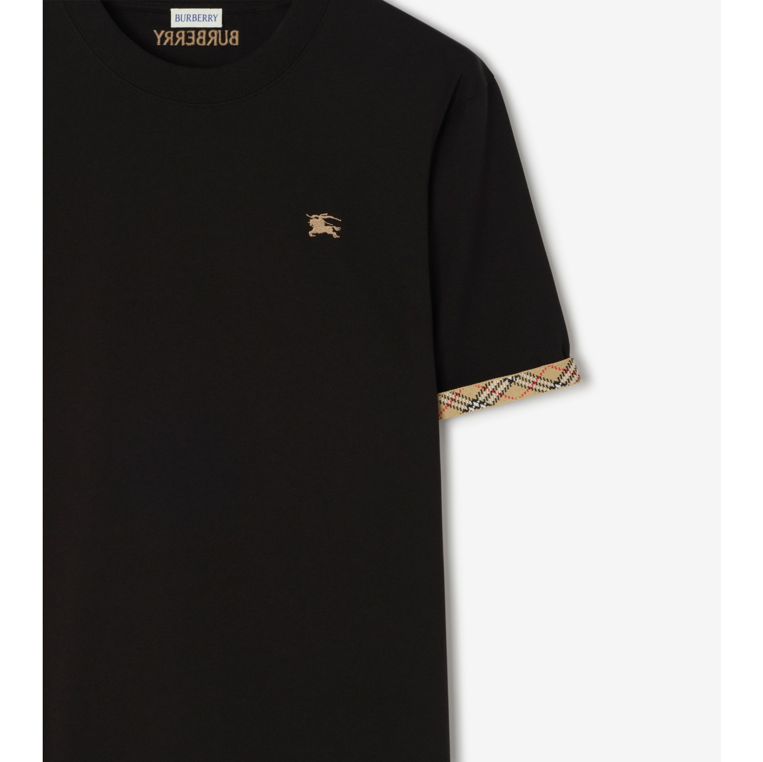 T-shirt en coton avec Check