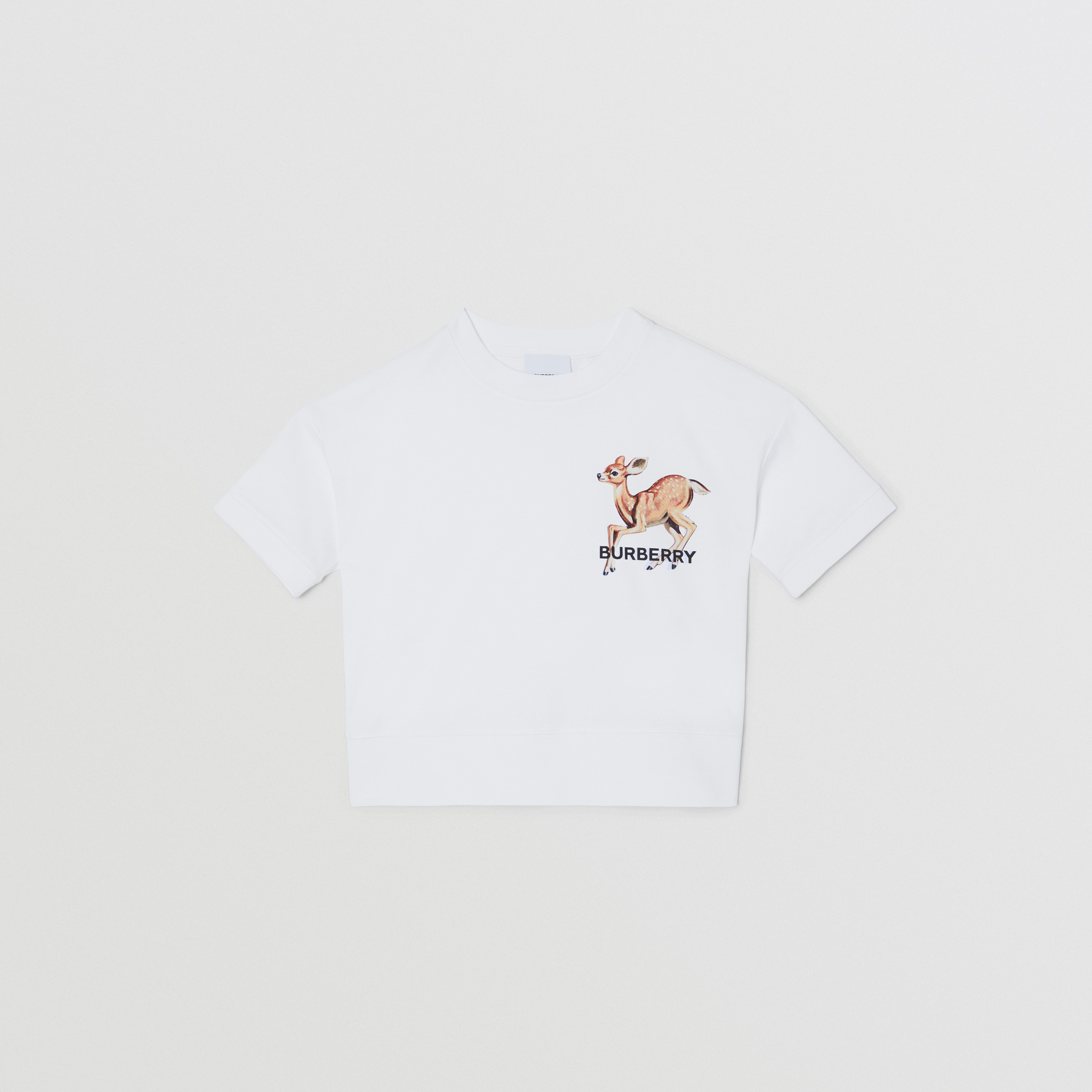 Baumwoll-T-Shirt mit Rehmotiv (Weiß) | Burberry® - 1