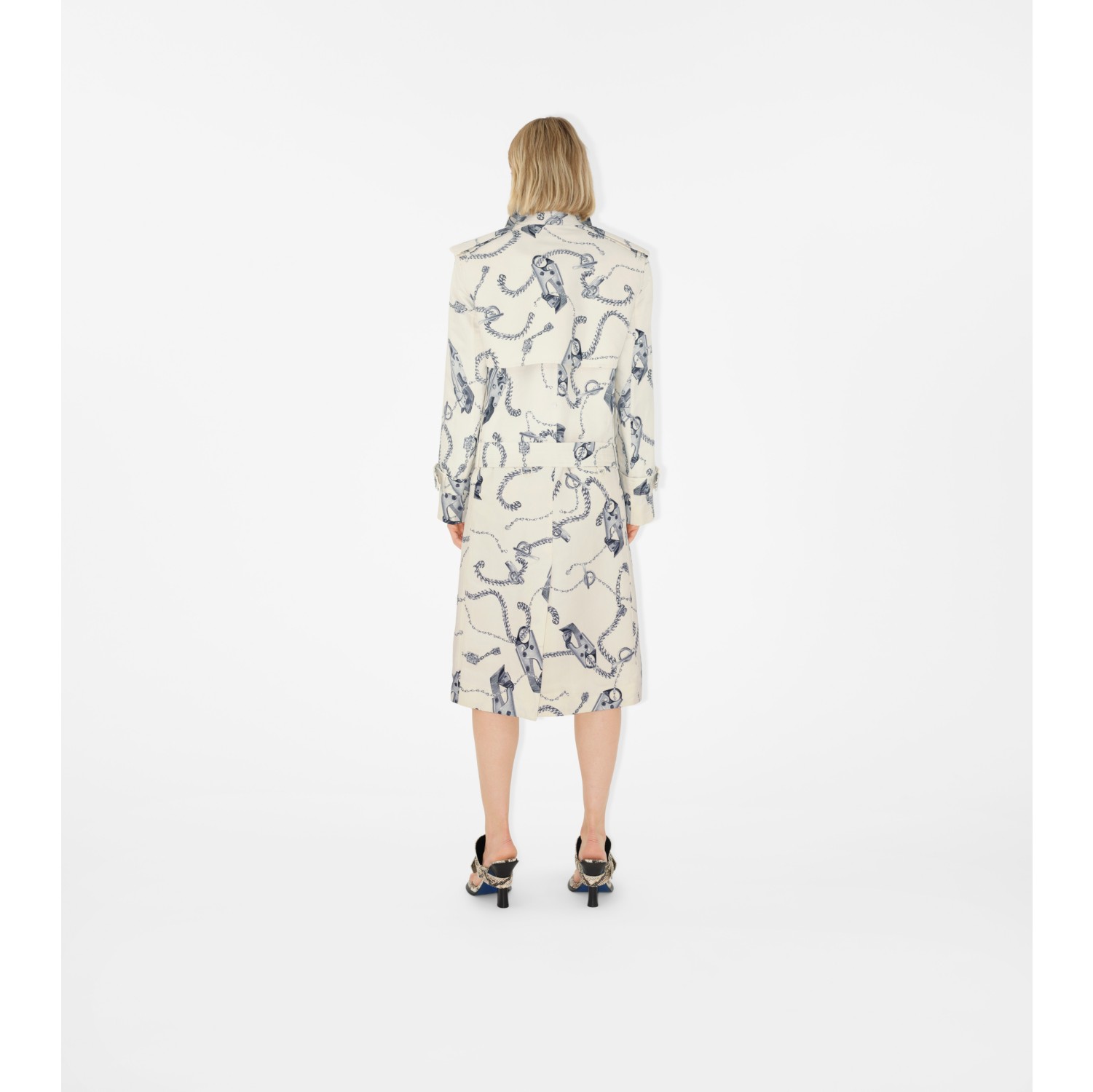 Long Knight Hardware Tricotine Trench Coat