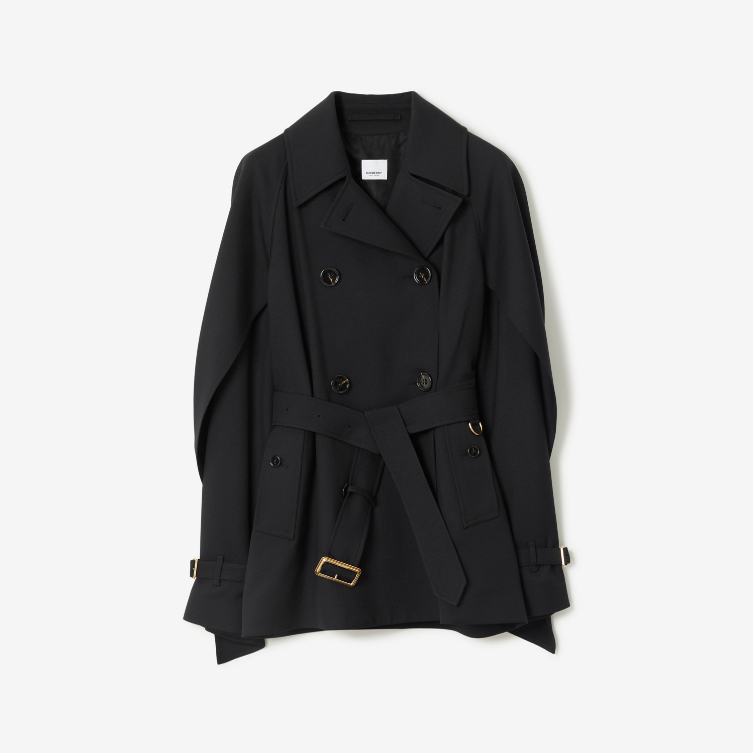 Chaqueta estilo trench coat en mezcla de lana (Negro) - Mujer | Burberry® oficial