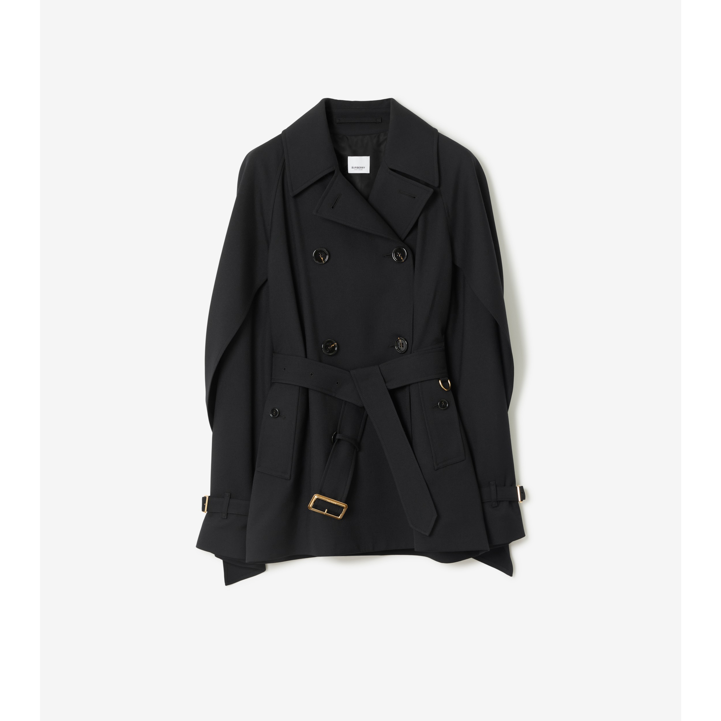 Wool Blend Trench in Black - Women Burberry® Official