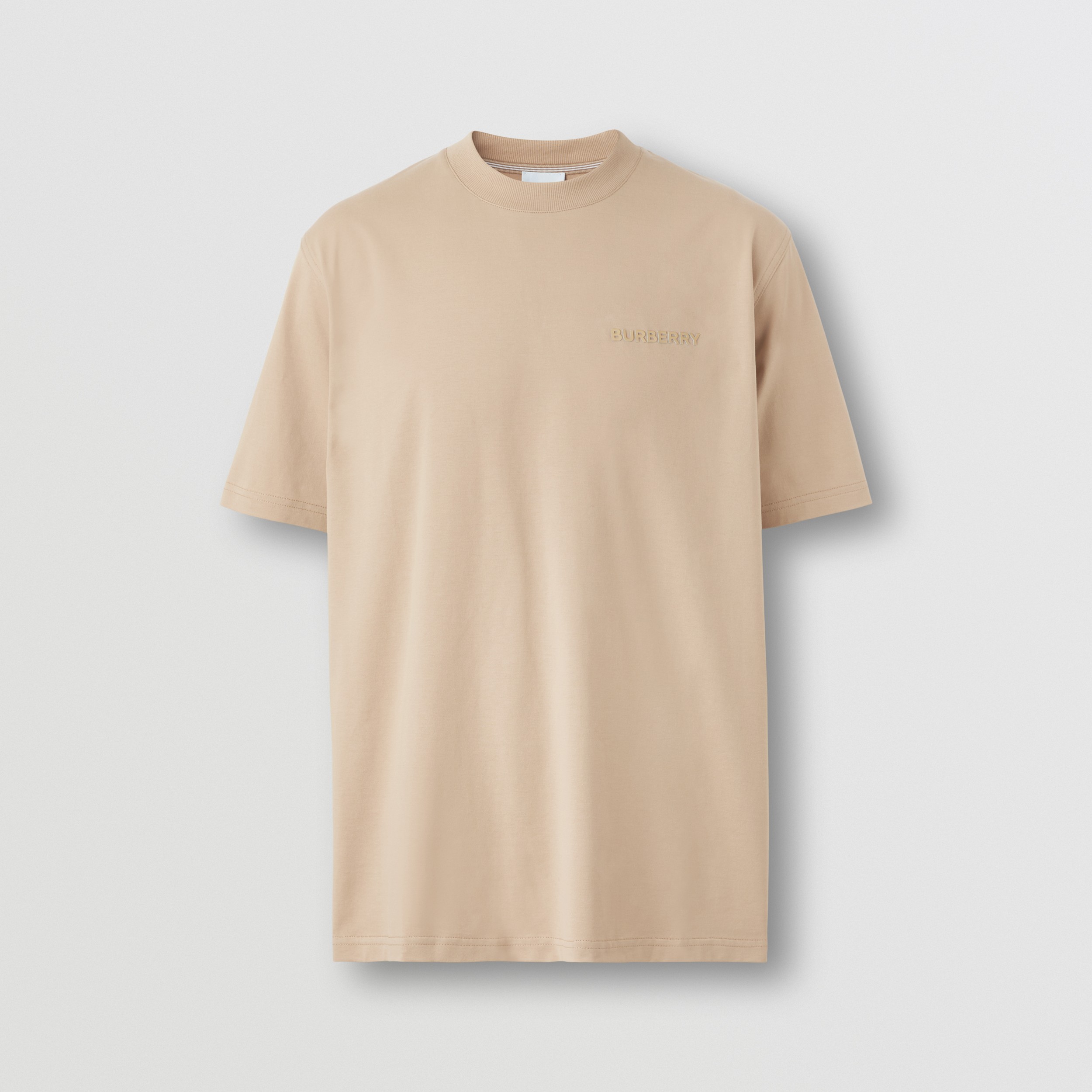 Logo Print Cotton T-shirt in Soft Fawn - Men | Burberry® Official - 1