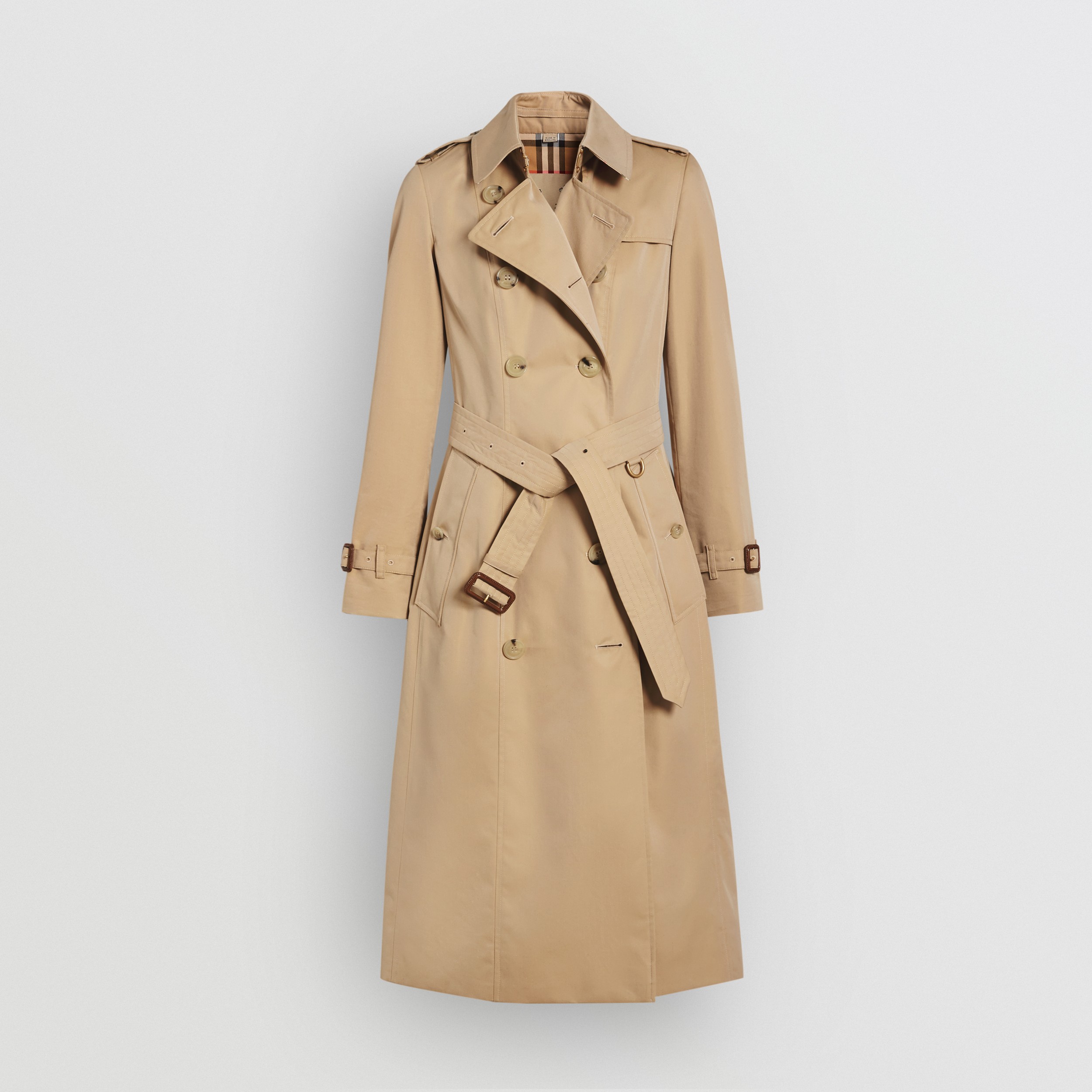 Natural Womens Mens Clothing Coats Burberry Cotton The Long Chelsea Heritage Trench Coat in Honey 