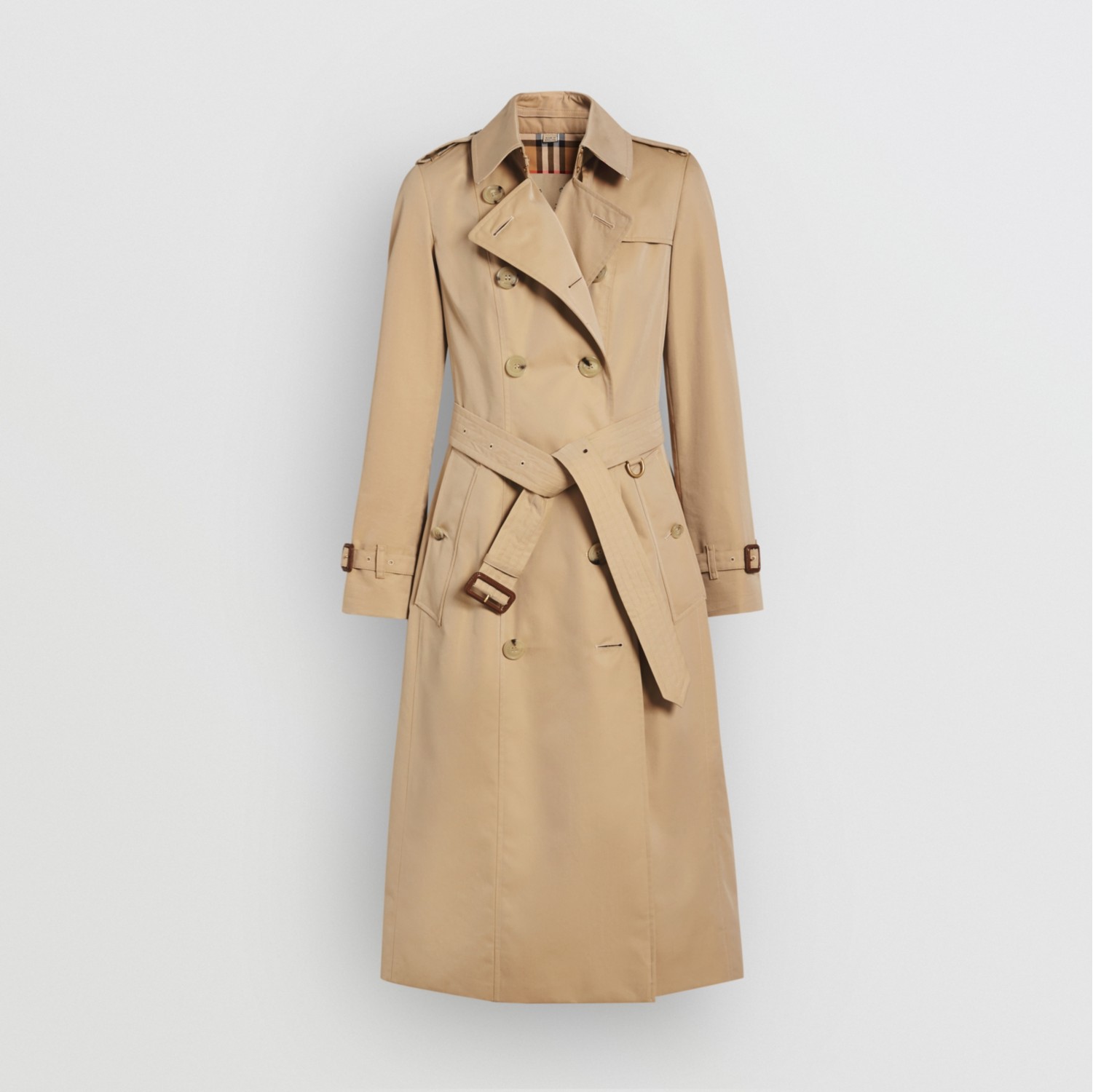 The Long Chelsea Heritage Trench Coat in Honey - Women, Cotton ...