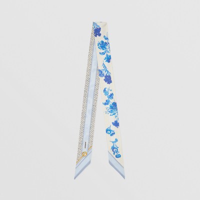 burberry floral silk scarf