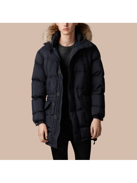 burberry down parka men's