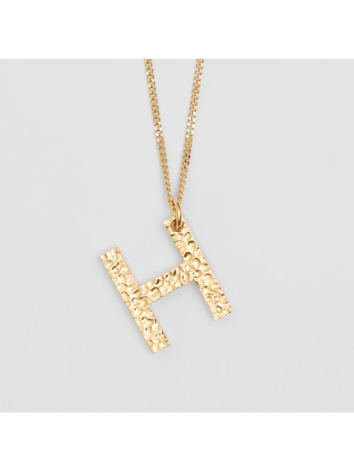 burberry h 字母吊饰镀金项链