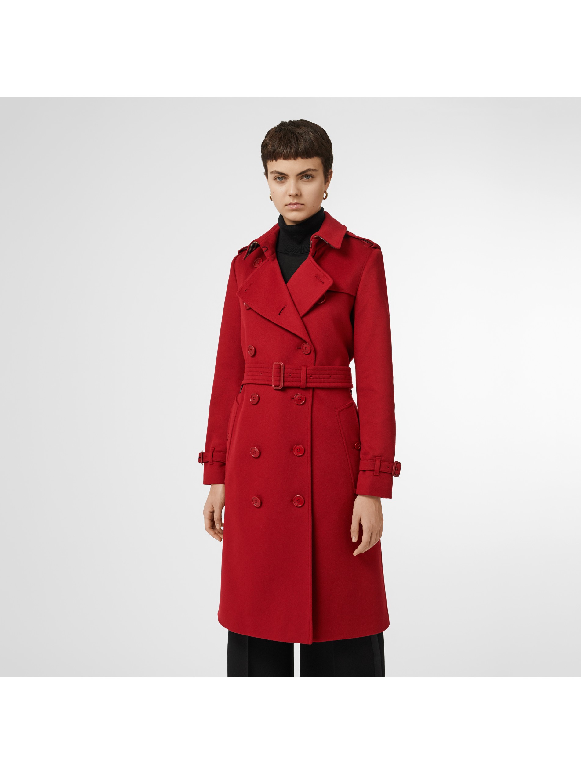 红色 羊绒 trench 风衣 产品图片61