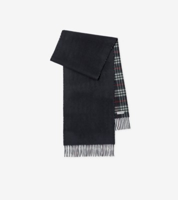 Burberry checked reversible cashmere scarf - Yellow
