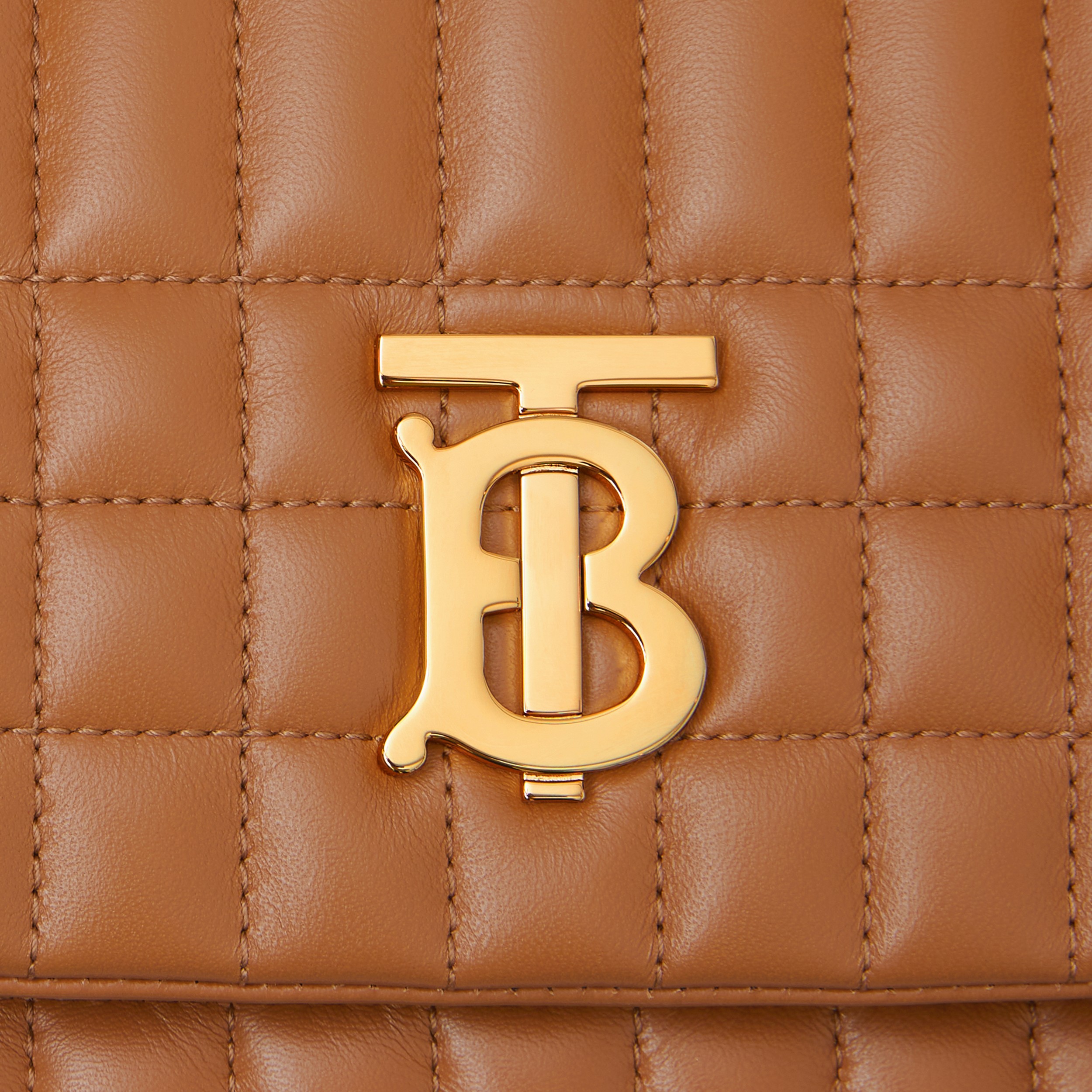Small Quilted Lambskin Lola Satchel in Maple Brown - Women | Burberry® Official - 2