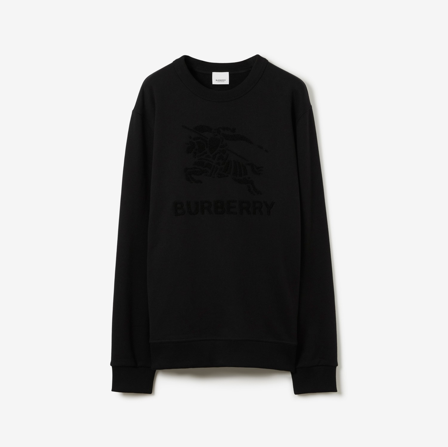 EKD Motif Cotton Sweatshirt in Black - Men | Burberry® Official
