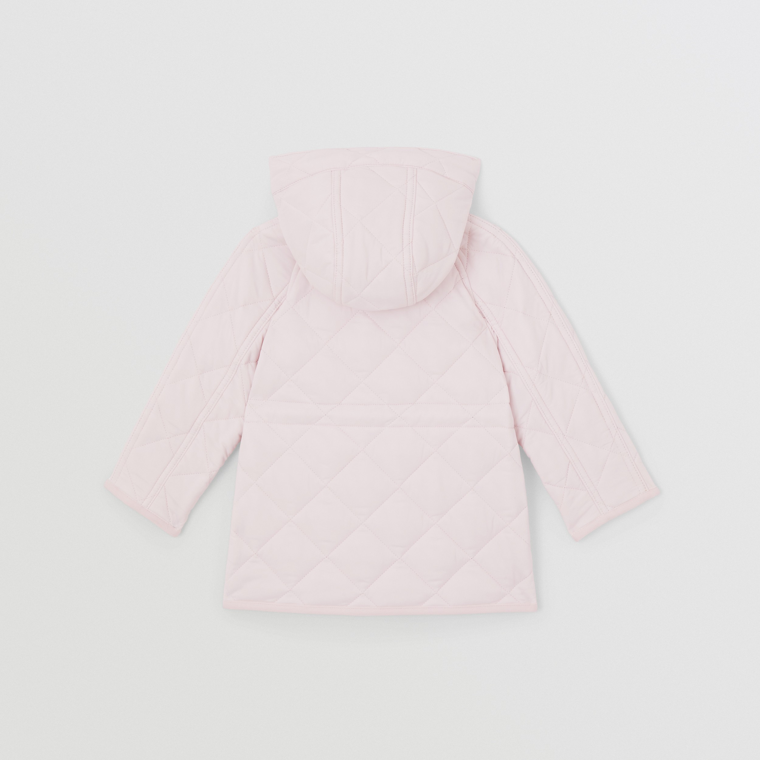 Diamond Quilted Nylon Hooded Jacket in Alabaster Pink - Children | Burberry® Official - 4