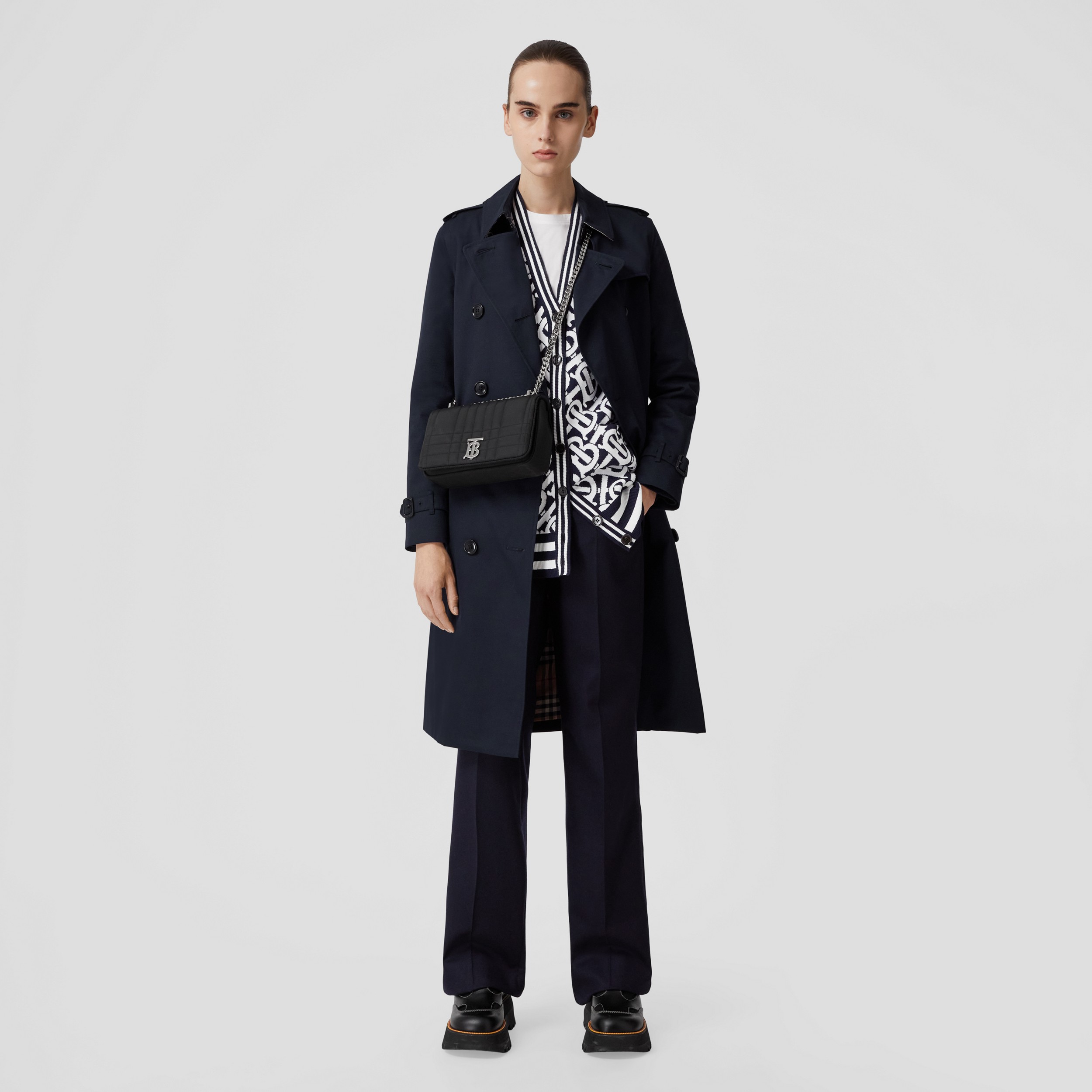 The Long Kensington Heritage Trench Coat in Coal Blue - Women | Burberry® Official - 1