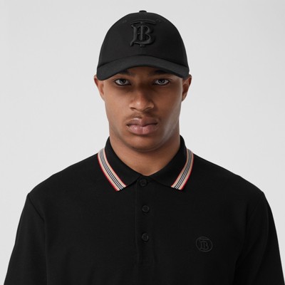 black burberry polo