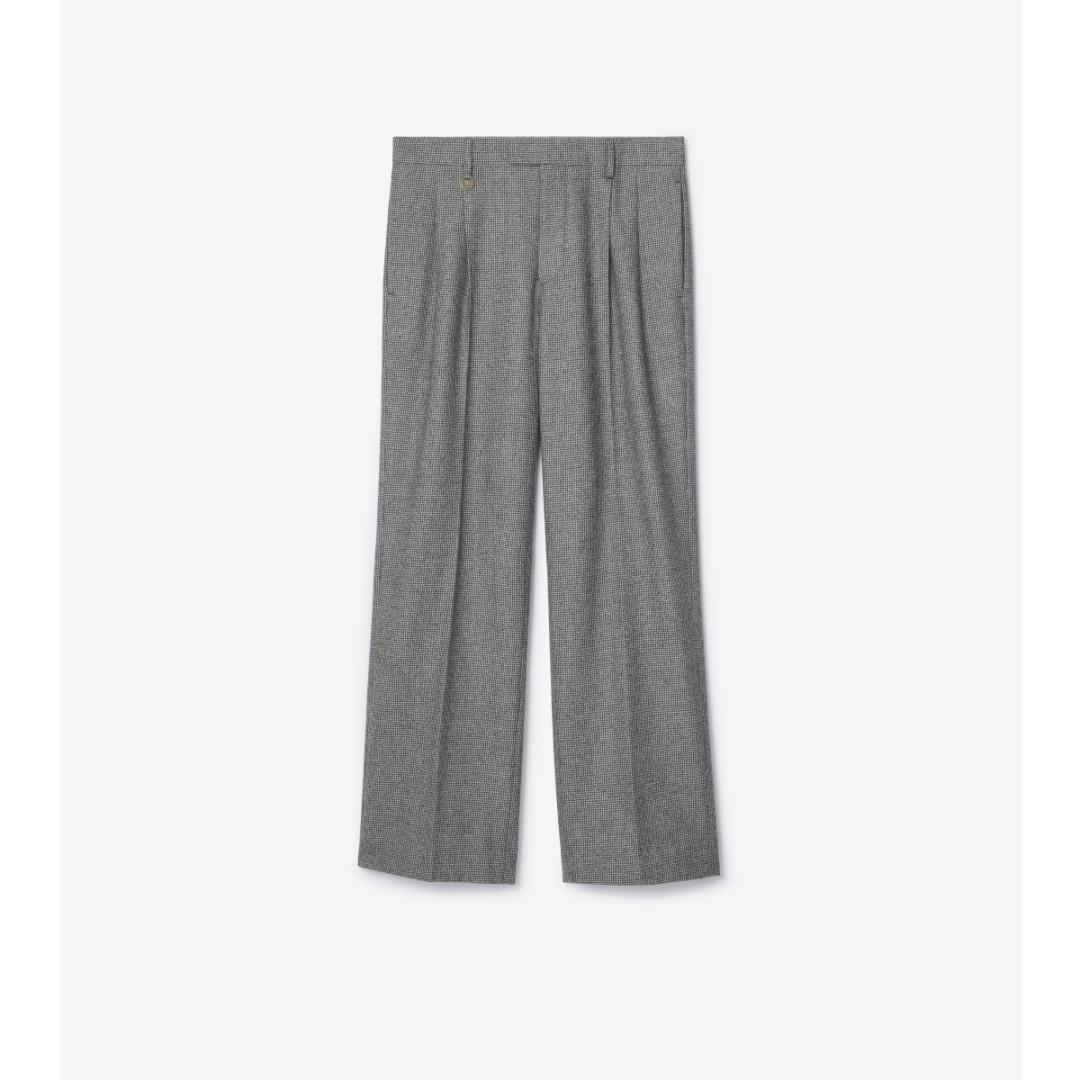  Check Puppytooth Wool Tailored Trousers