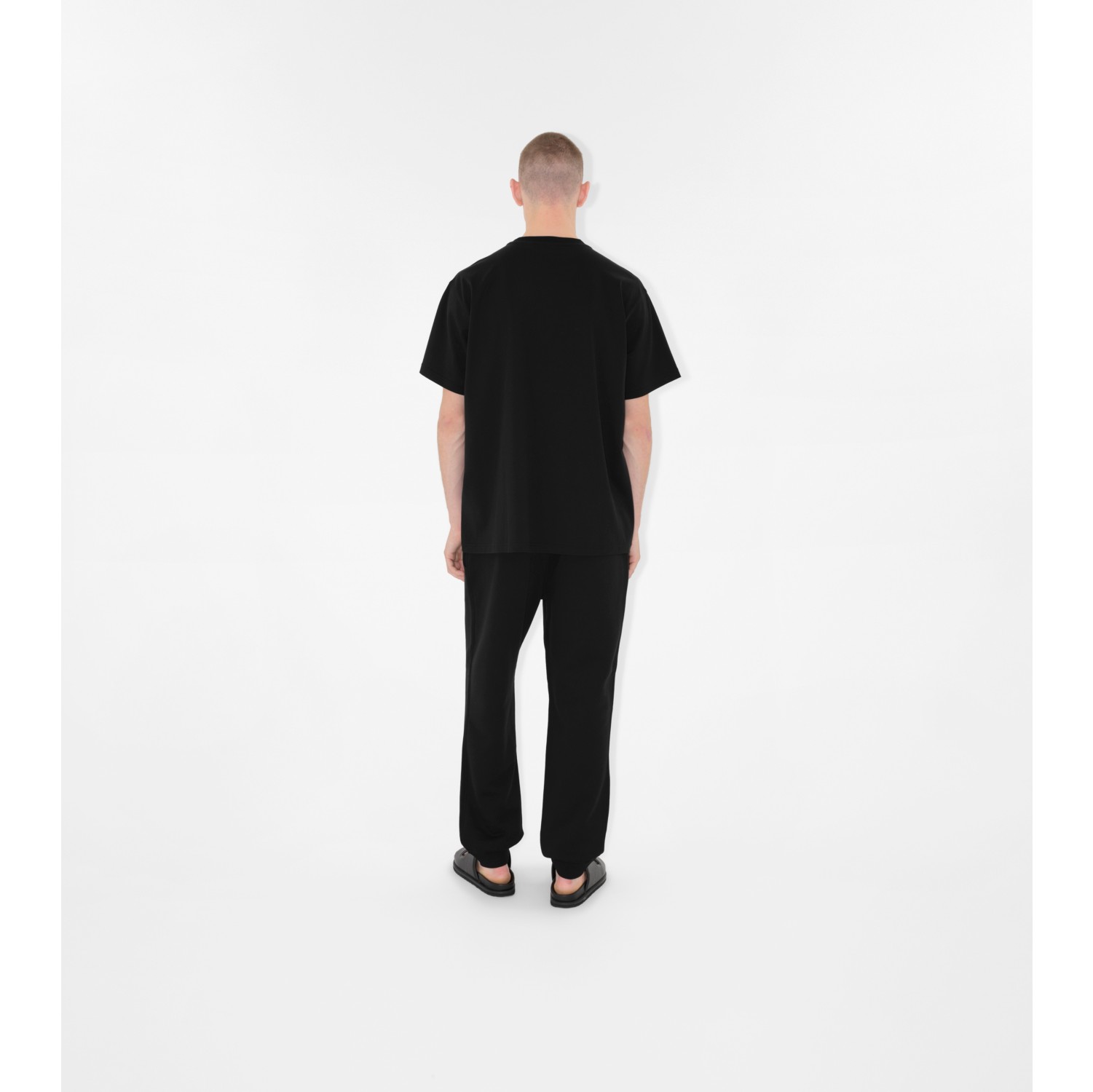 Cotton Jogging Pants in Black - Men