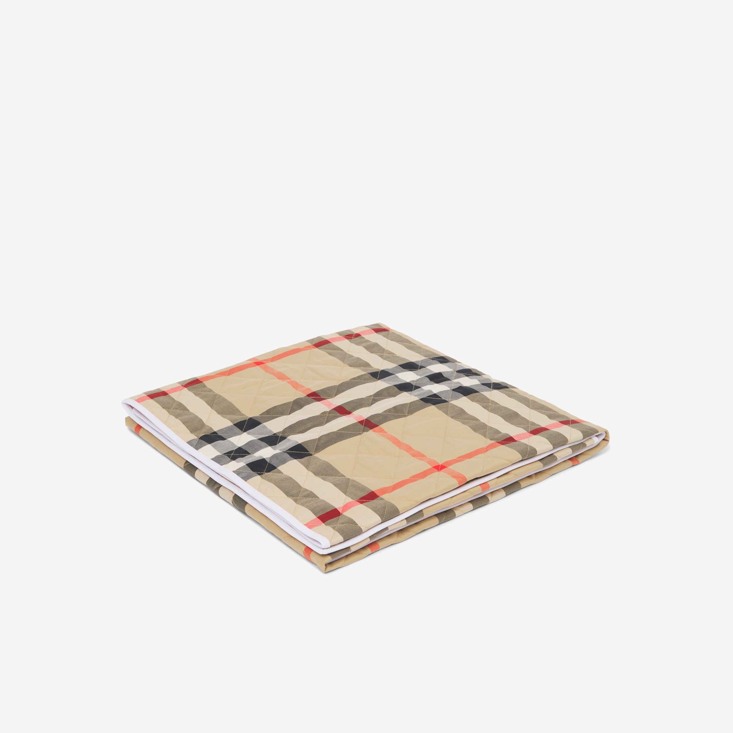 Check Diamond Quilted Cot Duvet in Archive Beige - Children | Burberry® Official - 2