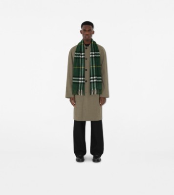 Burberry buy Green Plaid Cashmere Scarf