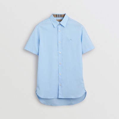 Short-sleeve Stretch Cotton Shirt in 