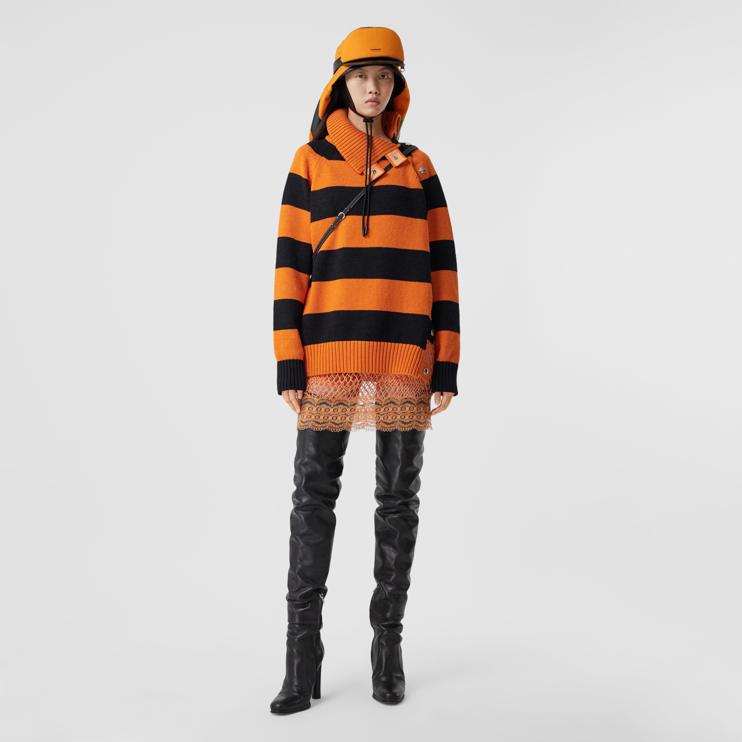 orange fisherman sweater