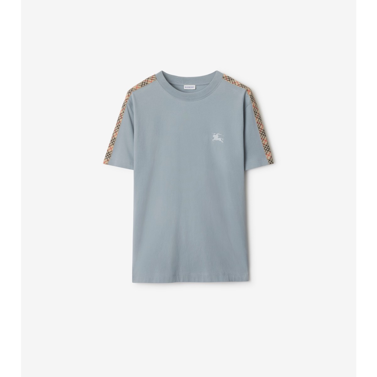  Check Trim Cotton T-shirt