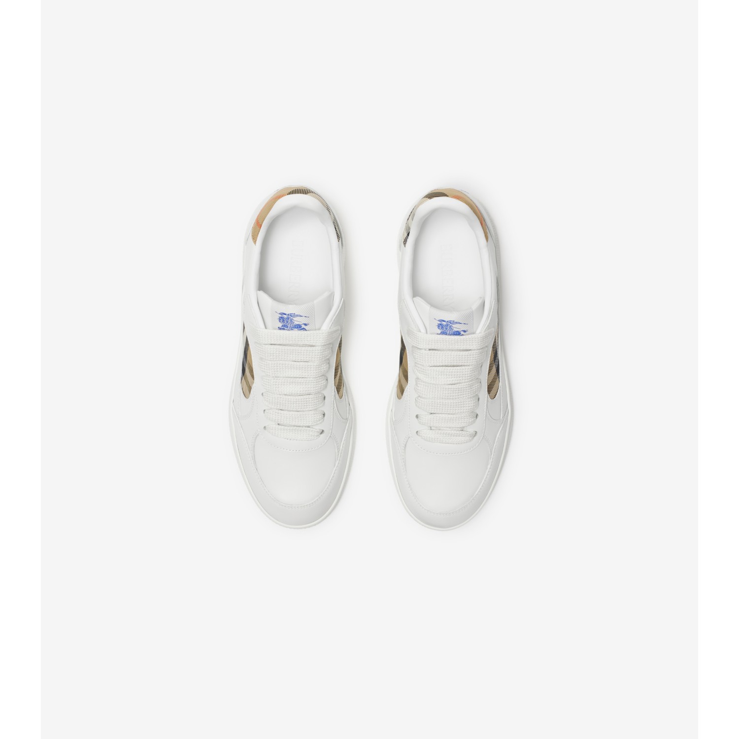 Leather and Check Terrace Sneakers​ - thumbnail 4
