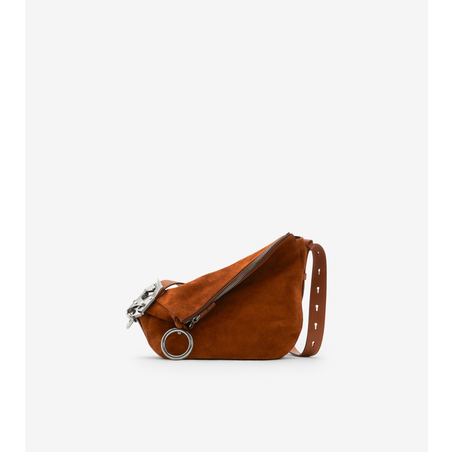 Suede Saddle Hoop Cross-Body Bag