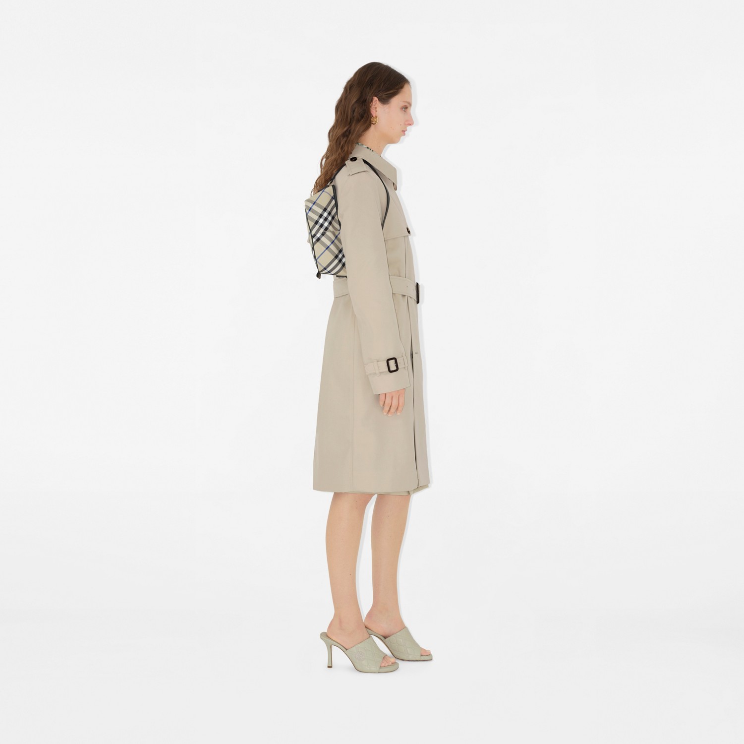 Check Mini Bag in Lichen - Women | Burberry® Official Check Mini Bag in Lichen - Women | Burberry® Official