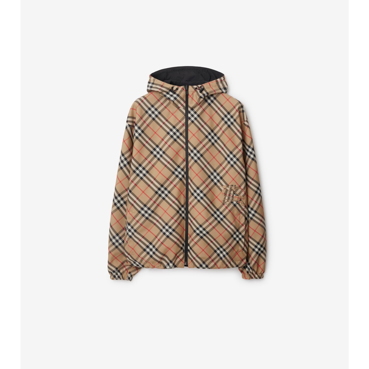  Check Reversible Hooded Jacket