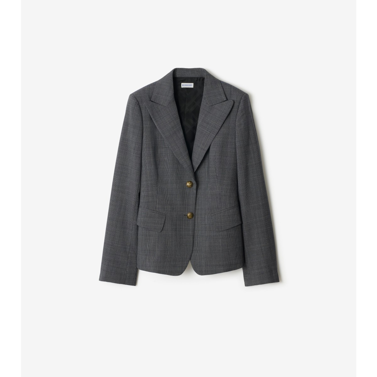  Check Wool Tailored Jacket