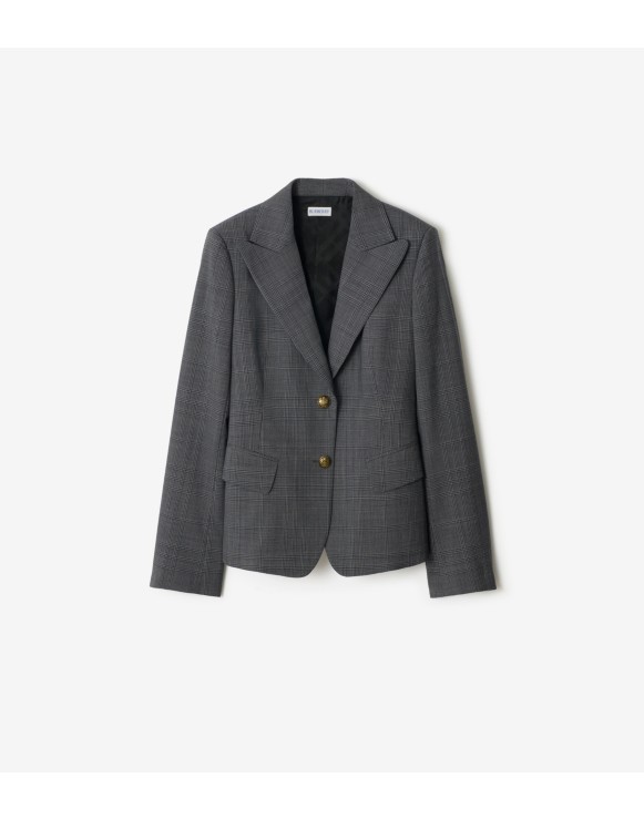 Veste tailleur en laine Check