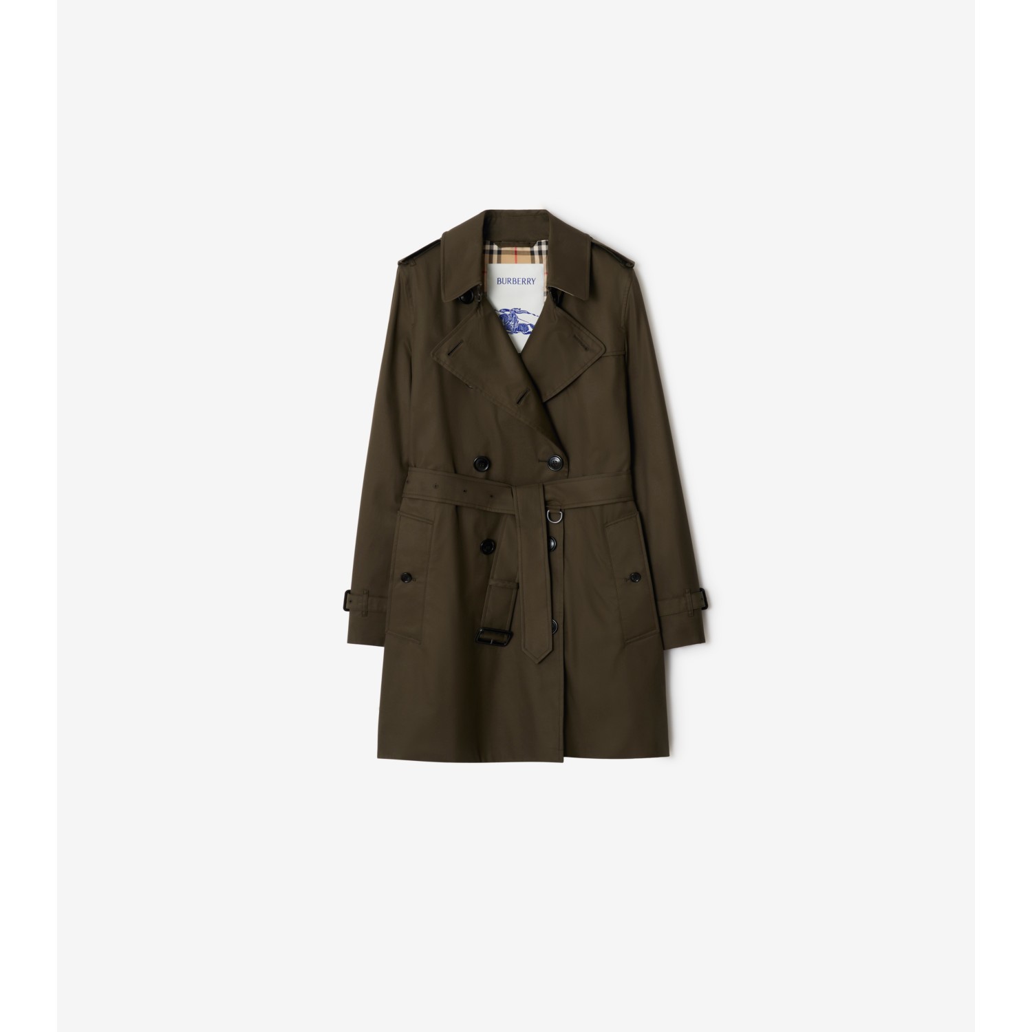 Short Tropical Gabardine Kensington Trench Coat