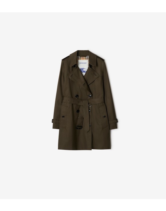 Short Tropical Gabardine Kensington Trench Coat