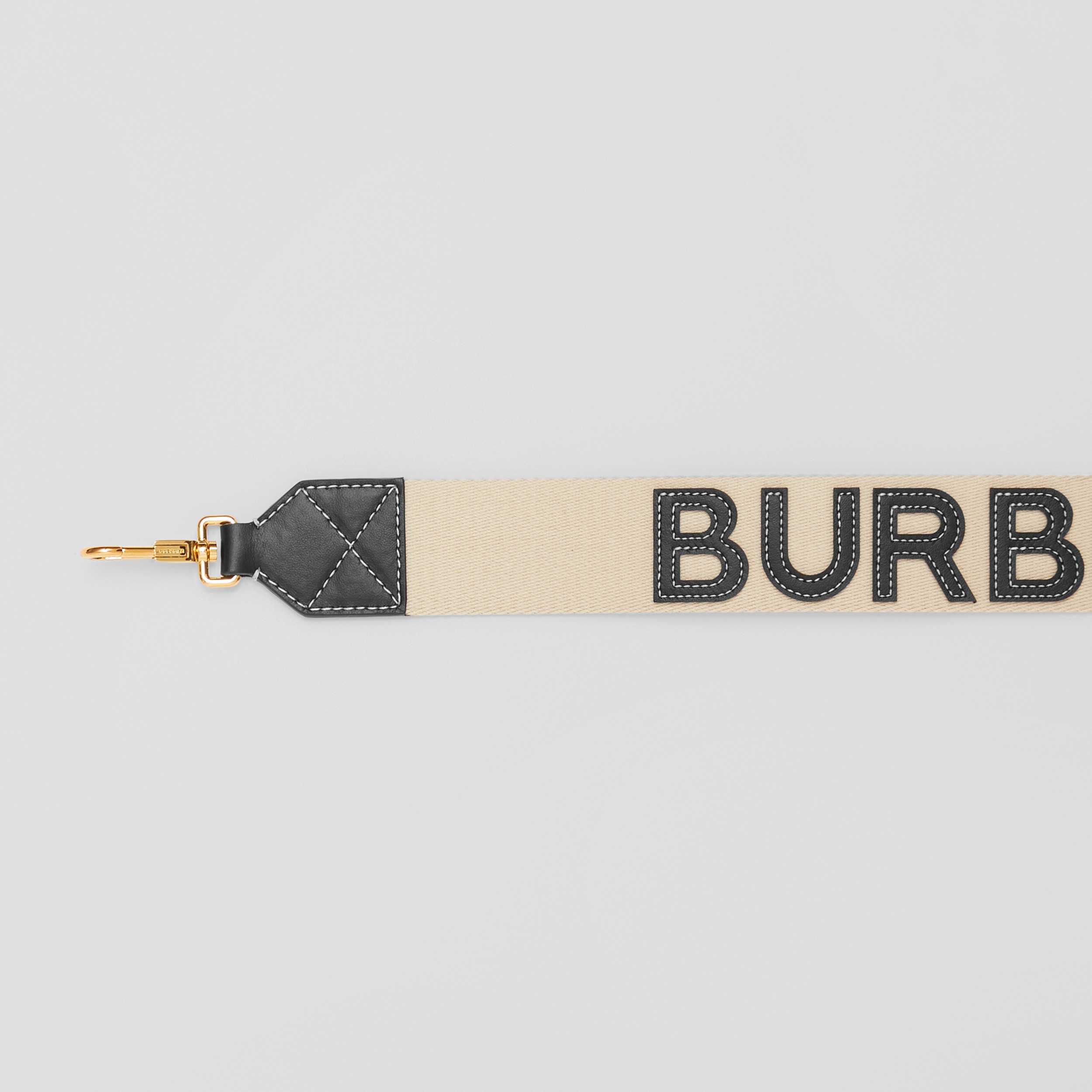Taschenriemen mit Logodetail aus Leder (Wollweiß/schwarz) - Damen | Burberry® - 2