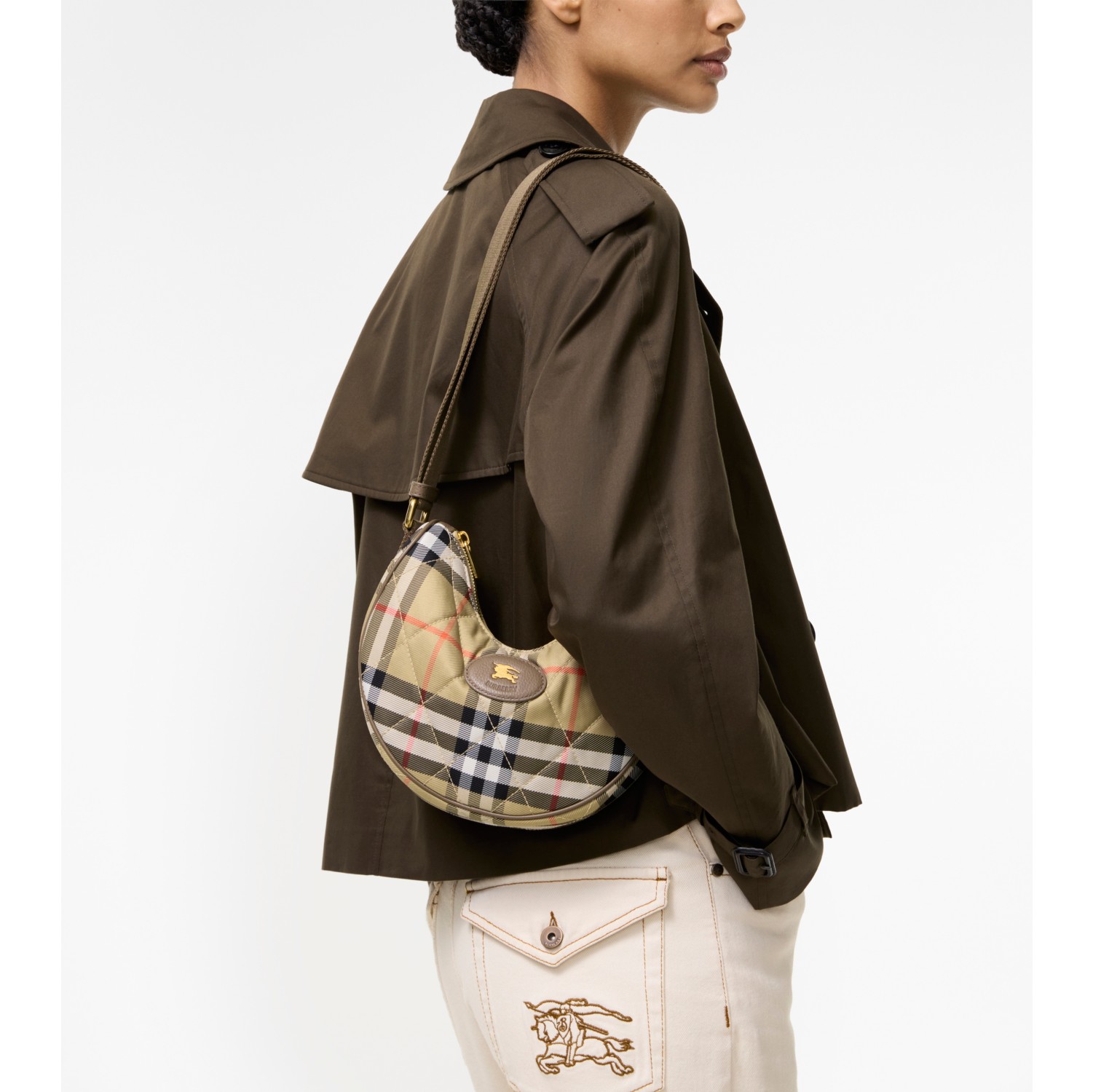 Horseshoe Crossbody Bag​ in Sand beige - Women, Nylon | Burberry® Official