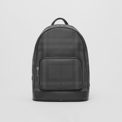 London Check and Leather Backpack in 