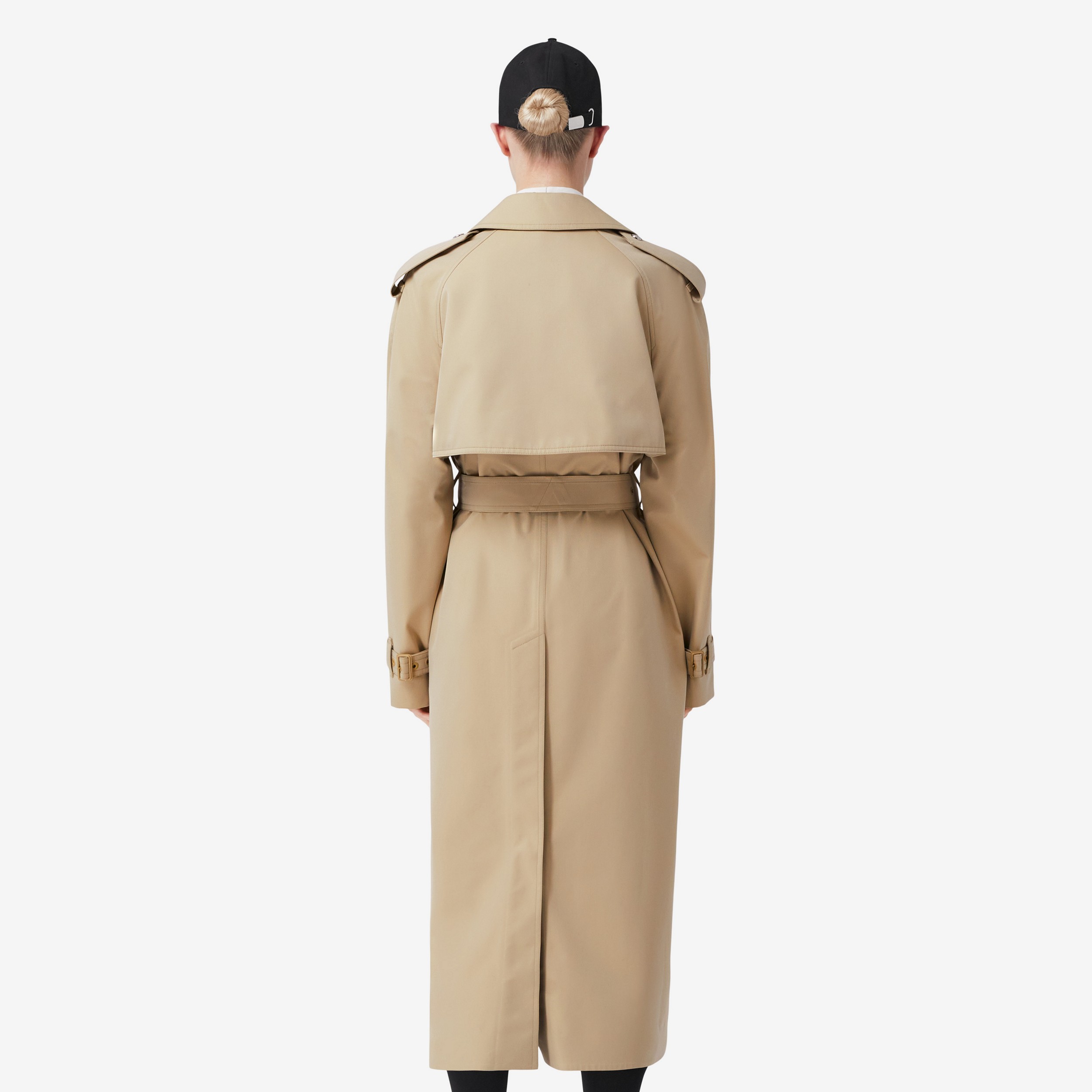 Trench coat largo en algodón de gabardina de tres capas (Miel Moderna) - Mujer | Burberry® oficial - 3